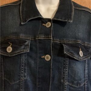 MARILYN MONROE Dark Wash Navy Short Sleeve Denim Jacket —Size XL